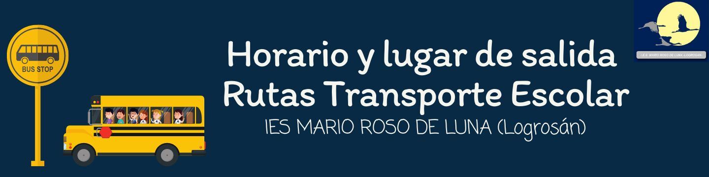 Horario y lugar de salida rutas Transporte Escolar
